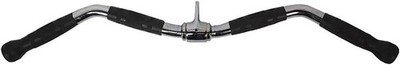 Lat Bar Cable Machine Attachment, Curl Pulldown Bar with Full Rotation and Rubbe