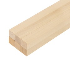 6Pcs Basswood Sticks, 3/16" x 3/16" x 16" Square Wooden Dowel Rods Strips