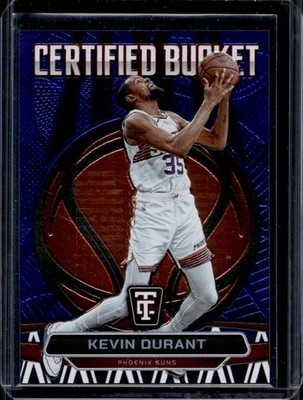 Kevin Durant 2024-25 Panini Totally Certified #21 Bucket Mirror Blue /49