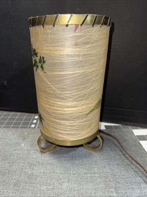 Vintage Mid Century Modern Fiber Whipped Lacing  Light Base