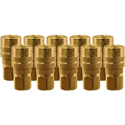 Milton 715 1/4'' FPT M-Style Coupler, 40 SCFM 300 PSI, Pack of 10