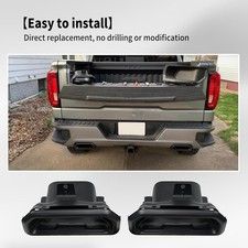 Exhaust Tips Bezels For Chevy Silverado Gmc Sierra 1500 Trucks 2019-2024