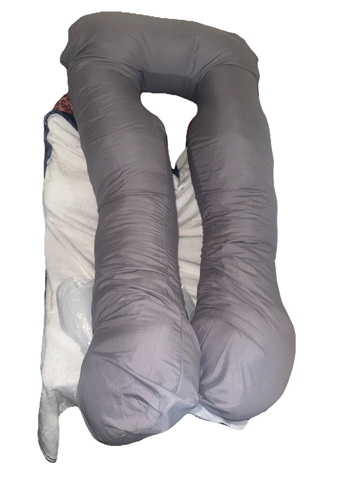 W/ Gray Colored Pillow Case For Sleeping