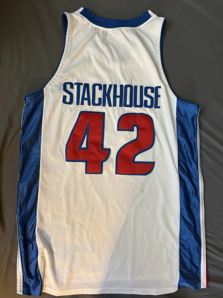 Camiseta Jerry Stackhouse Detroit Pistons Auténtica Talla 48 Foto 2 de 2