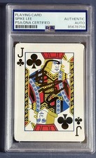 SPIKE LEE SIGNED AUTO PLAYING CARD MOVIE DIRECTOR LEGEND VERY RARE PSA SLAB