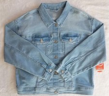 GIRLS JEAN JACKET XL 14/16 LIGHT BLUE WASH trucker jacket denim