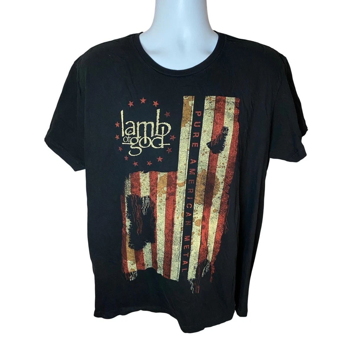 T-shirt Vintage Lamb Of God Homme Taille M Noir - Groupe De Rock Années 2000 - Occasion Bon état