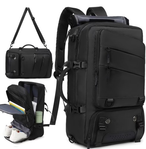 Multifunction Backpack Rucksack - Black - 50x18x30cm - New