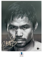Foto firmada con autógrafo de Manny Pacquiao 11x14 con certificado de autenticidad Beckett