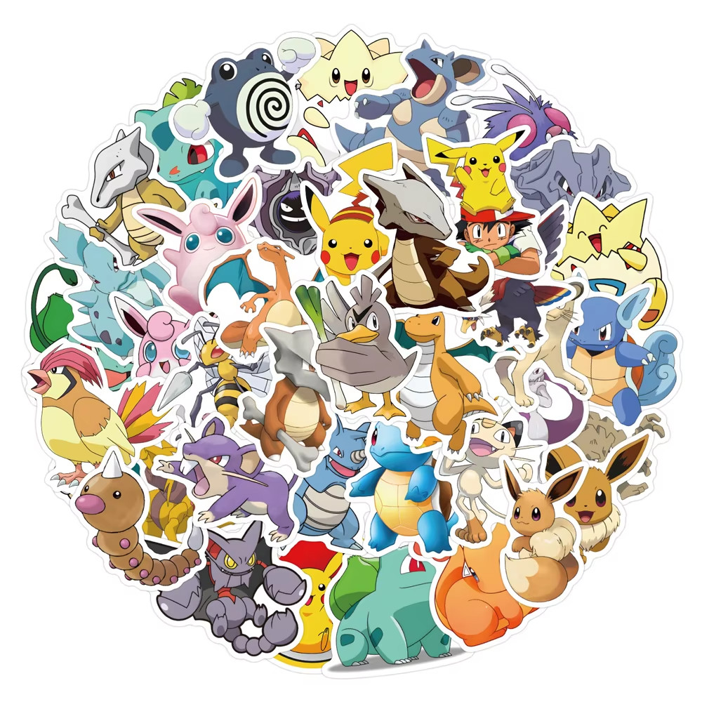 100 pegatinas POKEMON etiquetas de anime pegatinas dibujos animados manga Japón pegatinas culto