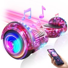 NEW 6.5" Two Wheel Hoverboard with Bluetooth and Lights Hoverboard for Kids 6-12