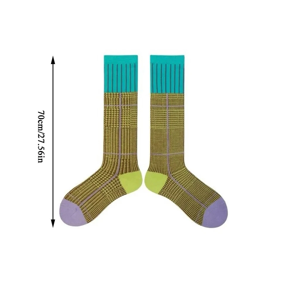 Women's Mid-Calf Length Socks Polyester Material Retro Style Autumn Collection - Image 4 of 4
