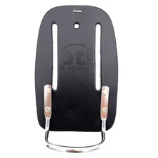 Versatile Premium Black Leather Fixed Hammer Holder with metal loop