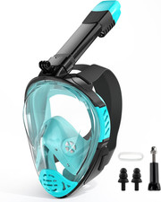 Full Face Snorkel Mask, Snorkeling Gear for Adults, Scuba Mask Diving Dry Top Sn