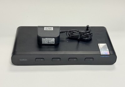 KVM Switch Belkin Secure Dual-Head DVI-I KVM Switch 4 Ports Audio  F1DN104B-3