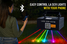 3W iOS Android App RGB Animation DMX DJ Party Show Stage Projector Laser Lights