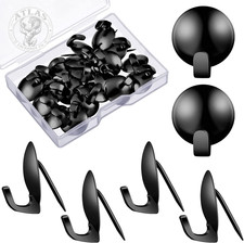 Zhengmy 30 Pcs Metal Cubicle Hooks Fabric Panel Wall Hooks Cubicle Clips Push Pi