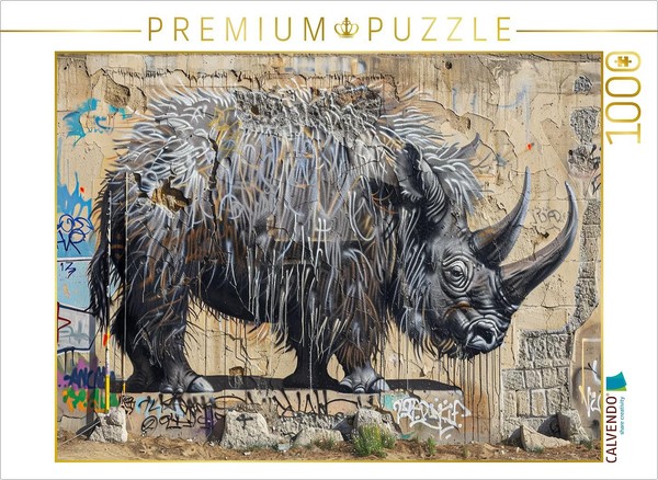 Calvendo Puzzle Wollnashorn | 1000 Teile Lege-GrößE 64X48Cm Foto-Puzzle FüR GlüC-image