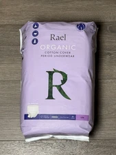 Rael Disposable Underwear Organic Cotton Cover Period Underwear - S/M - 20 Count