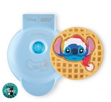 Dash Disney Santa Stitch Mini Waffle Maker Ne...
