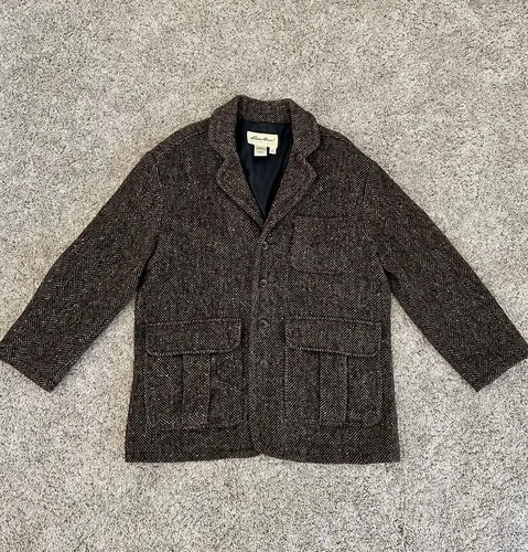 Vintage Eddie Bauer Herringbone Wool-Blend Jacket — Made in USA image 2