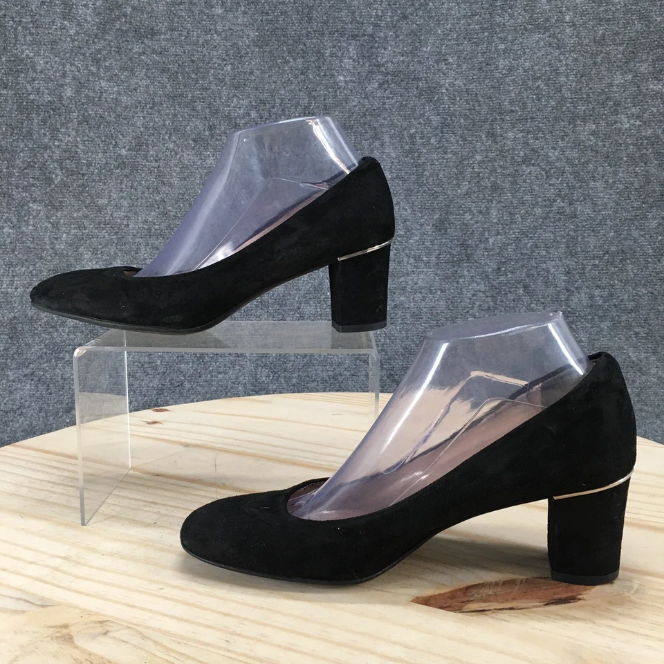 Zapatos de salón Sesto Meucci para mujer 8,5 M negros sin cordones informales cómodos tacones en bloque Foto 2 de 4