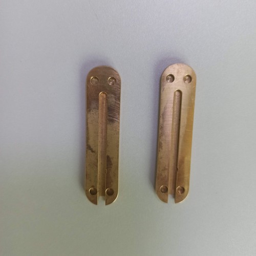 1 Paio Bilancia Manico Coltello Ottone per Coltelli 58MM Victorinox Esercito Svizzero - Foto 3 di 4