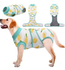 NWT Recovery Suit Dog Surgery Size M Lemon Print Body Wrap Anti-Licking