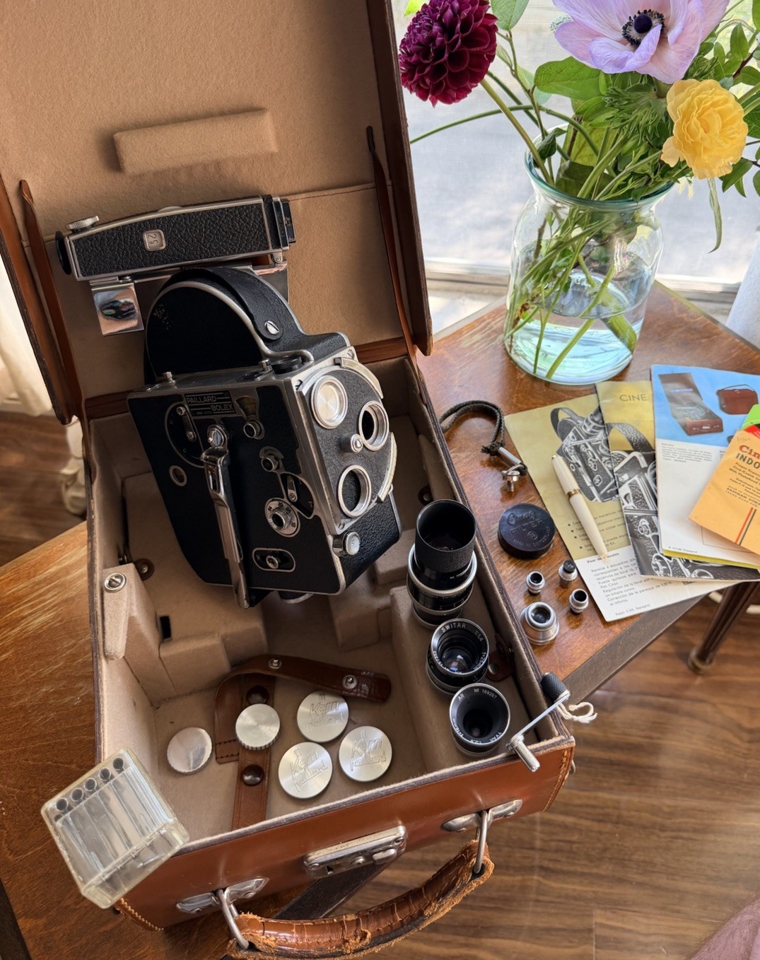 Bolex Paillard H16 16mm Film  +3 Lenses 16/25/75mm Lenses+Fi