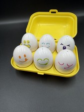 Vintage 1993 Tomy Egg Shape Sorting Toy Hide N Squeak Egg Carton Baby Chick