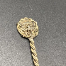 Vintage Brass Cocktail Pick Lion Head Hors D'Oeuvres Skewer Mid Century Modern 1