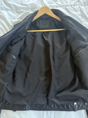 AllSaints Milo Men's Leather Jacket Small image 3