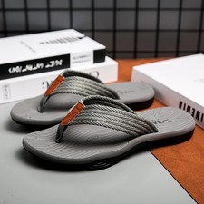 Men's Thongs Arch Support Flip Flops Beach Sandals Lightweight Comfort - USA