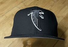 New Era 9FIFTY Atlanta Falcons Black Throwback Logo Birds Snapback Hat Cap MINT