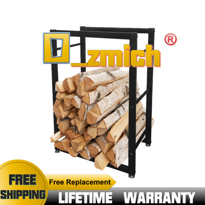Wood storage outdoor steel firewood rack wood shelter fire stack holder frame