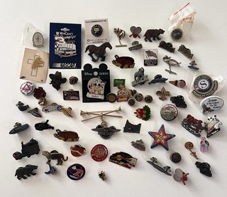 Lot of 67 Vintage Pins Assorted Pins Various Sizes/themes 70s 2000’s