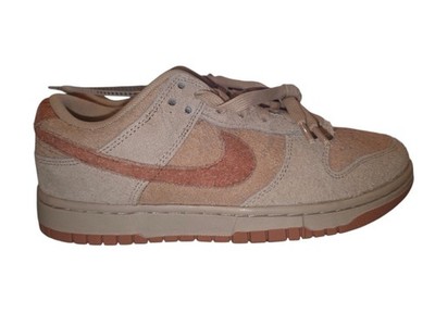 Nike Dunk Low Burnt Sunrise Shimmer Amber Brown Shaggy Suede  Womens Size 8.5