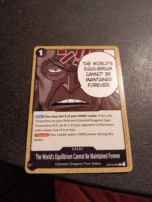 The World's Equilibrium Cannot Be Maintained Forever - OP13-097 - One Piece