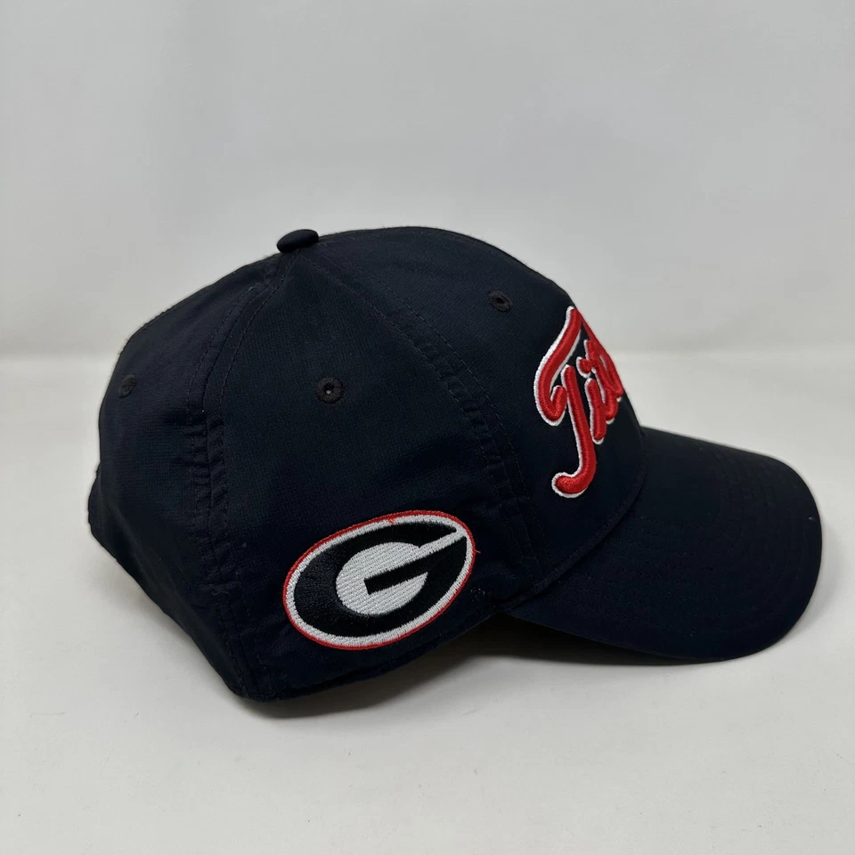 Gorra de golf Georgia Bulldogs gorra para hombre espalda a presión negra Titleist golfista bordada Foto 3 de 4