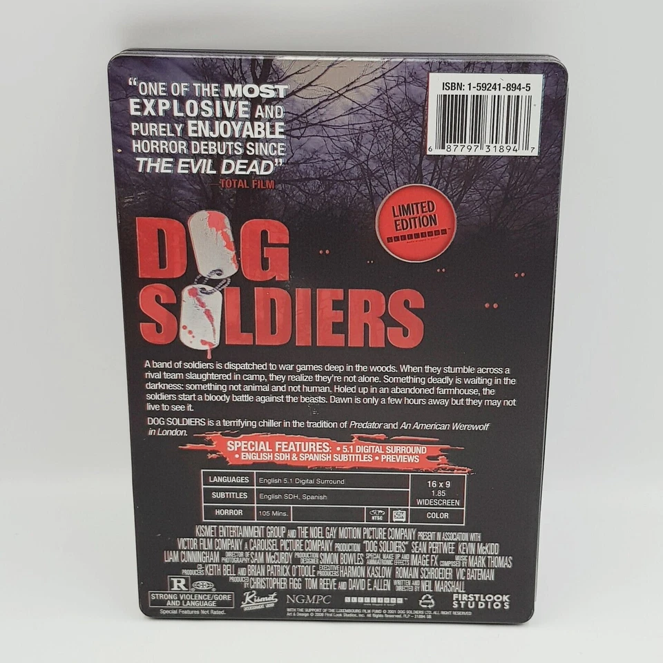DOG SOLDIERS (DVD, 2002) Limited Edition Steelbook - Region 1 - Image 4 of 4