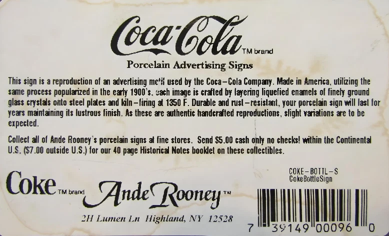 Letreros de hojalata hombre cueva cobertizo garaje - Ande Rooney - Letrero de porcelana Coca Cola - Regalos Foto 3 de 4