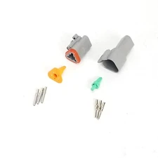 3 Pin Deutsch DT Male/Female Connector Kit - Solid Contacts - WARR Performance