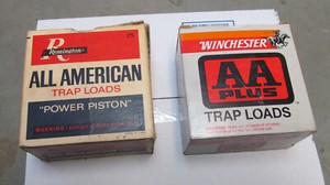 Remington All American & Winchester AA Plus 12 Ga. Cartridge Boxes Pair