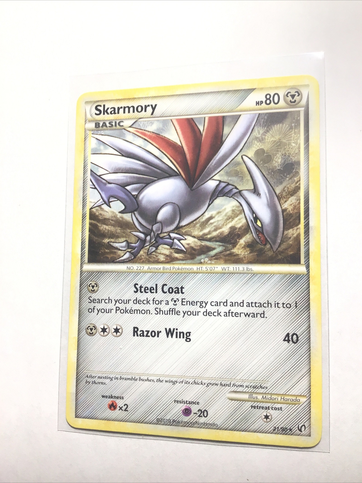 SKARMORY - 21/90 - Undaunted - Pokemon Card - LP