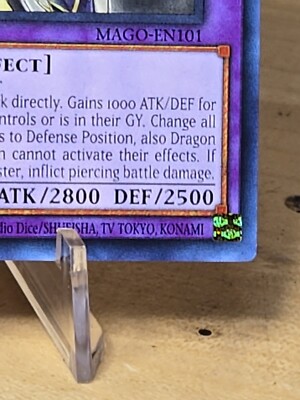 MAGO-EN101 Buster Blader, the Dragon Destroyer Swordsman Rare 1st Edition Mint YuGiOh Card