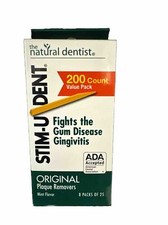 Stim-U-Dent Original Plaque Removers Effective Cleaning Tool - Mint Flavor