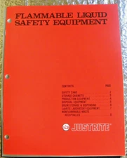Justrite Brochure Catalog Flammable Liquid Safety Equipment Cans Storage 7 Pages