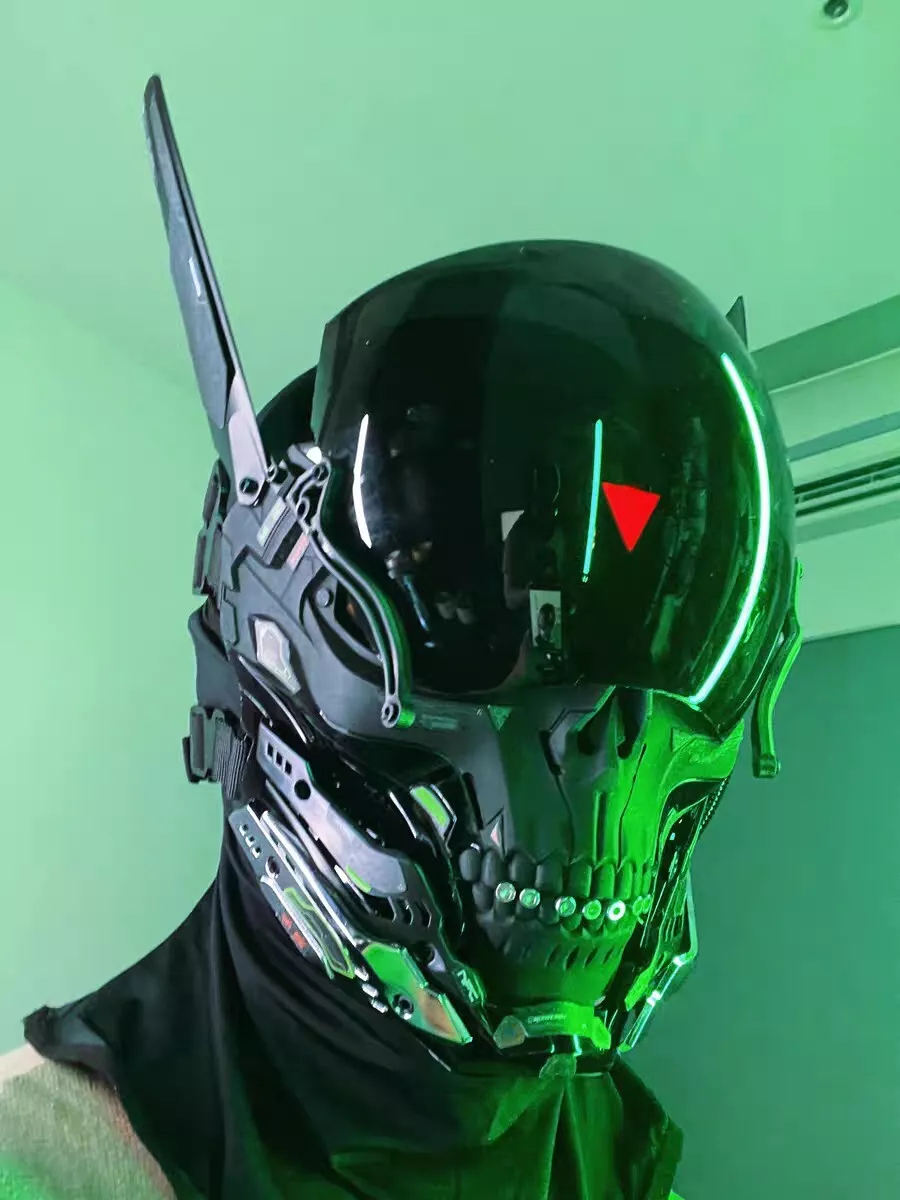 Gift-Coolest Cyberpunk Mask Glow LED/ Special Designs/ New Year Party