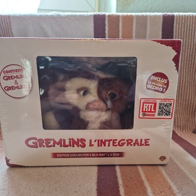 Gremlins 1 + 2, Collectors Französische Edition + Plüschtier Gizmo Bluray Box 