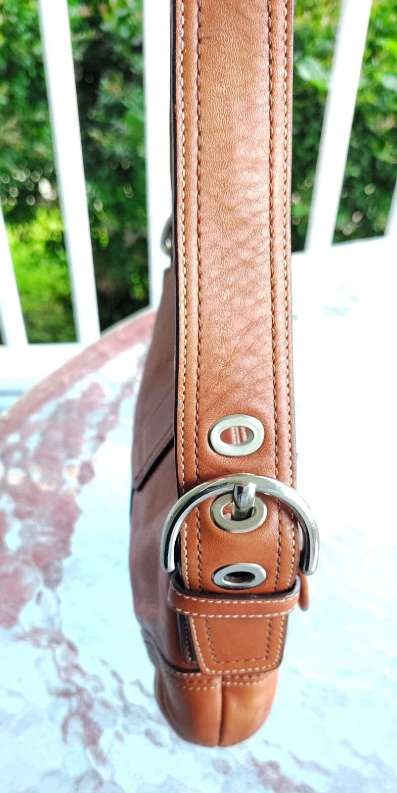 Coach SMALL F10188 Borsa a tracolla vintage Soho Y2K in pelle di cognac